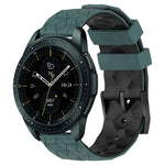 สายรัดนาฬิกาซิลิโคนลายฟุตบอลสองสี 20 มม. สำหรับ Samsung Galaxy Watch Active 2 44 มม., Samsung Galaxy Watch 42 มม.