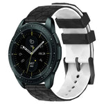 สายรัดนาฬิกาซิลิโคนลายฟุตบอลสองสี 20 มม. สำหรับ Samsung Galaxy Watch Active 2 44 มม., Samsung Galaxy Watch 42 มม.