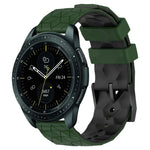 สายรัดนาฬิกาซิลิโคนลายฟุตบอลสองสี 20 มม. สำหรับ Samsung Galaxy Watch Active 2 44 มม., Samsung Galaxy Watch 42 มม.