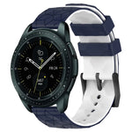 สายรัดนาฬิกาซิลิโคนลายฟุตบอลสองสี 20 มม. สำหรับ Samsung Galaxy Watch Active 2 44 มม., Samsung Galaxy Watch 42 มม.