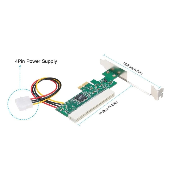 การ์ดแปลง PCI-E เป็น PCI พร้อมแหล่งจ่ายไฟ 4 พิน, PCI-E เป็น PCI