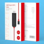 สายแปลงอะแดปเตอร์ 2m 8 พิน เป็น HDMI สำหรับซิงค์วิดีโอหน้าจอ iPad iPhone, 8 พิน เป็น HDMI