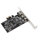 การ์ดขยาย PCI-E 3 พอร์ต 1394a 1394b Firewire พร้อมพิน 6 พิน 2 ตัว และ 4 พิน 1 ตัว สำหรับพีซีตั้งโต๊ะ, 1394a+1394b
