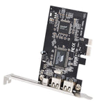 การ์ดขยาย PCI-E 3 พอร์ต 1394a 1394b Firewire พร้อมพิน 6 พิน 2 ตัว และ 4 พิน 1 ตัว สำหรับพีซีตั้งโต๊ะ, 1394a+1394b