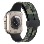 สายซิลิโคนลายพราง Magnetic Clasp สำหรับ Apple Watch Ultra 49mm, สำหรับ Apple Watch Series 8&7 45mm, สำหรับ Apple Watch Series 8&7 41mm