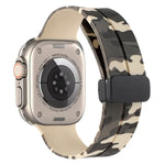 สายซิลิโคนลายพราง Magnetic Clasp สำหรับ Apple Watch Ultra 49mm, สำหรับ Apple Watch Series 8&7 45mm, สำหรับ Apple Watch Series 8&7 41mm