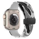 สายซิลิโคนลายพราง Magnetic Clasp สำหรับ Apple Watch Ultra 49mm, สำหรับ Apple Watch Series 8&7 45mm, สำหรับ Apple Watch Series 8&7 41mm