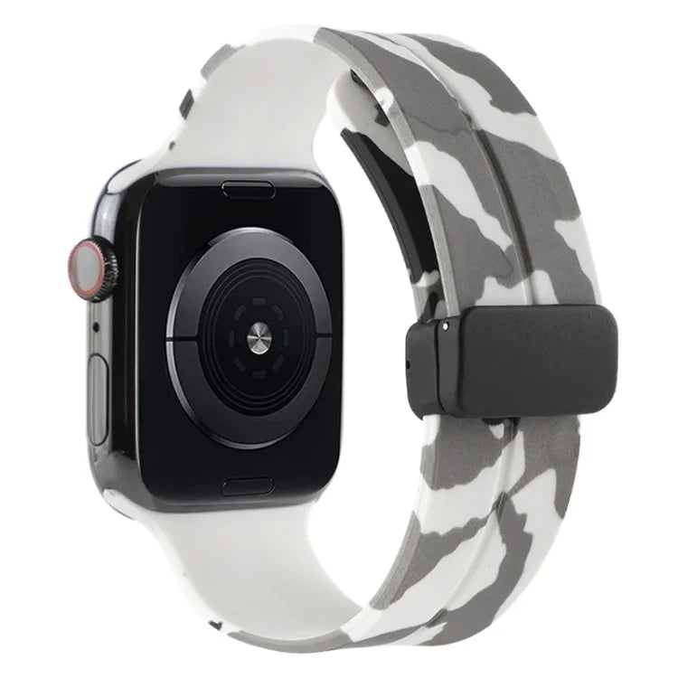 สายซิลิโคนลายพราง Magnetic Clasp สำหรับ Apple Watch Ultra 49mm, สำหรับ Apple Watch Series 8&7 45mm, สำหรับ Apple Watch Series 8&7 41mm