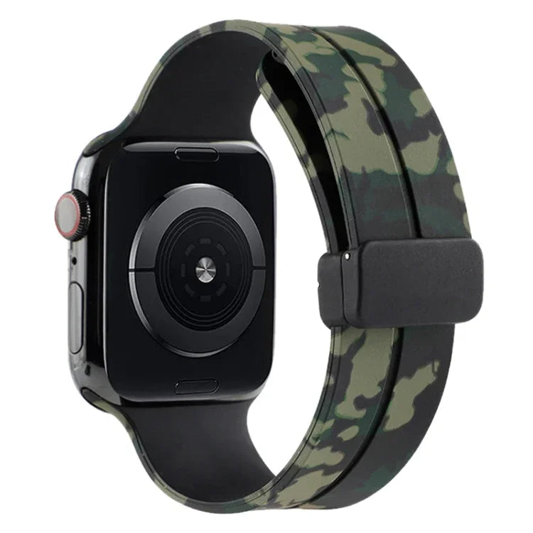 สายซิลิโคนลายพราง Magnetic Clasp สำหรับ Apple Watch Ultra 49mm, สำหรับ Apple Watch Series 8&7 45mm, สำหรับ Apple Watch Series 8&7 41mm