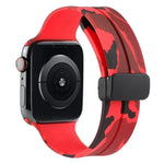 สายซิลิโคนลายพราง Magnetic Clasp สำหรับ Apple Watch Ultra 49mm, สำหรับ Apple Watch Series 8&7 45mm, สำหรับ Apple Watch Series 8&7 41mm
