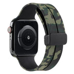 สายซิลิโคนลายพราง Magnetic Clasp สำหรับ Apple Watch Ultra 49mm, สำหรับ Apple Watch Series 8&7 45mm, สำหรับ Apple Watch Series 8&7 41mm