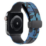 สายซิลิโคนลายพราง Magnetic Clasp สำหรับ Apple Watch Ultra 49mm, สำหรับ Apple Watch Series 8&7 45mm, สำหรับ Apple Watch Series 8&7 41mm