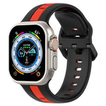 สายซิลิโคน Two-Color Loop Buckle สำหรับ Apple Watch Ultra 49mm, สำหรับ Apple Watch Series 8&7 45mm, สำหรับ Apple Watch Series 8&7 41mm