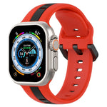สายซิลิโคน Two-Color Loop Buckle สำหรับ Apple Watch Ultra 49mm, สำหรับ Apple Watch Series 8&7 45mm, สำหรับ Apple Watch Series 8&7 41mm