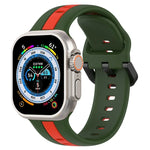 สายซิลิโคน Two-Color Loop Buckle สำหรับ Apple Watch Ultra 49mm, สำหรับ Apple Watch Series 8&7 45mm, สำหรับ Apple Watch Series 8&7 41mm