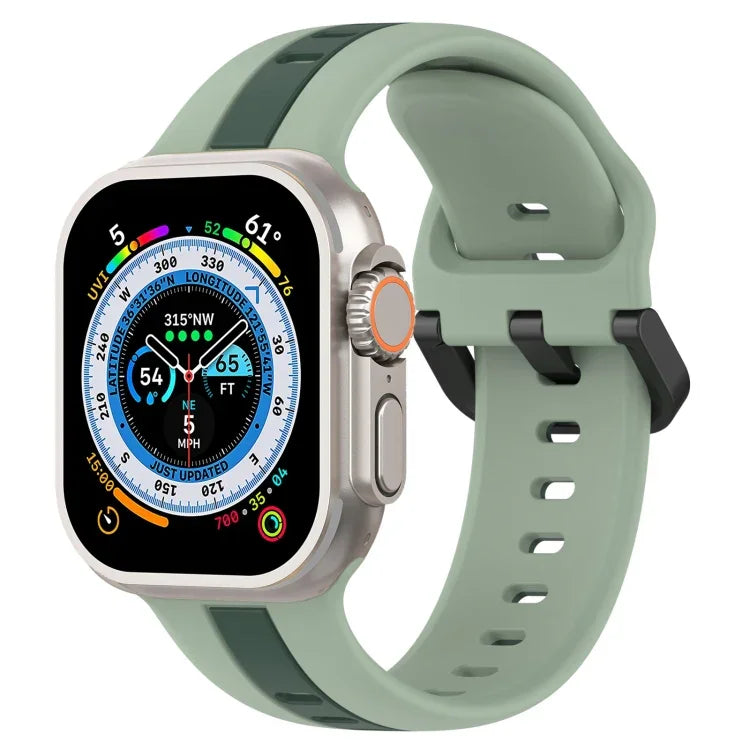 สายซิลิโคน Two-Color Loop Buckle สำหรับ Apple Watch Ultra 49mm, สำหรับ Apple Watch Series 8&7 45mm, สำหรับ Apple Watch Series 8&7 41mm