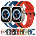 สายซิลิโคน Two-Color Loop Buckle สำหรับ Apple Watch Ultra 49mm, สำหรับ Apple Watch Series 8&7 45mm, สำหรับ Apple Watch Series 8&7 41mm