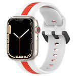 สายซิลิโคน Two-Color Loop Buckle สำหรับ Apple Watch Ultra 49mm, สำหรับ Apple Watch Series 8&7 45mm, สำหรับ Apple Watch Series 8&7 41mm