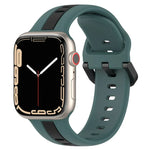 สายซิลิโคน Two-Color Loop Buckle สำหรับ Apple Watch Ultra 49mm, สำหรับ Apple Watch Series 8&7 45mm, สำหรับ Apple Watch Series 8&7 41mm