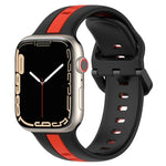 สายซิลิโคน Two-Color Loop Buckle สำหรับ Apple Watch Ultra 49mm, สำหรับ Apple Watch Series 8&7 45mm, สำหรับ Apple Watch Series 8&7 41mm