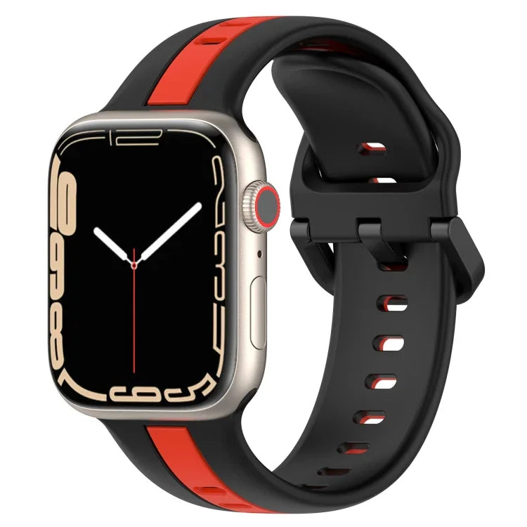 สายซิลิโคน Two-Color Loop Buckle สำหรับ Apple Watch Ultra 49mm, สำหรับ Apple Watch Series 8&7 45mm, สำหรับ Apple Watch Series 8&7 41mm