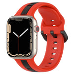 สายซิลิโคน Two-Color Loop Buckle สำหรับ Apple Watch Ultra 49mm, สำหรับ Apple Watch Series 8&7 45mm, สำหรับ Apple Watch Series 8&7 41mm