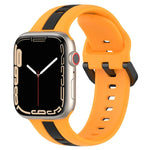 สายซิลิโคน Two-Color Loop Buckle สำหรับ Apple Watch Ultra 49mm, สำหรับ Apple Watch Series 8&7 45mm, สำหรับ Apple Watch Series 8&7 41mm
