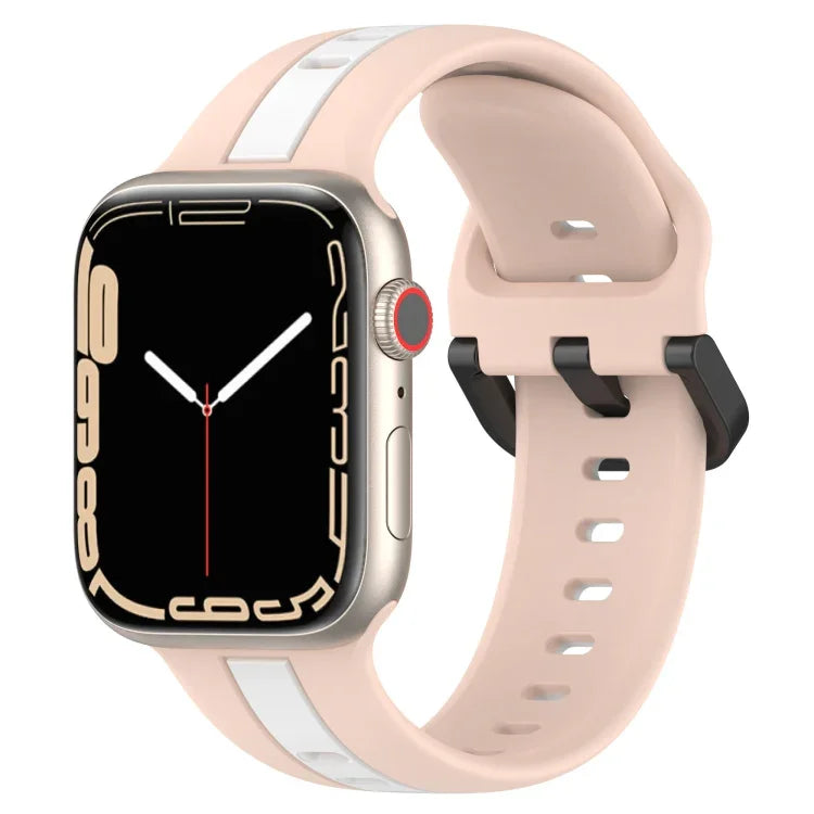 สายซิลิโคน Two-Color Loop Buckle สำหรับ Apple Watch Ultra 49mm, สำหรับ Apple Watch Series 8&7 45mm, สำหรับ Apple Watch Series 8&7 41mm