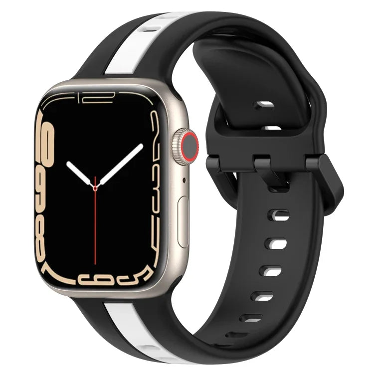 สายซิลิโคน Two-Color Loop Buckle สำหรับ Apple Watch Ultra 49mm, สำหรับ Apple Watch Series 8&7 45mm, สำหรับ Apple Watch Series 8&7 41mm