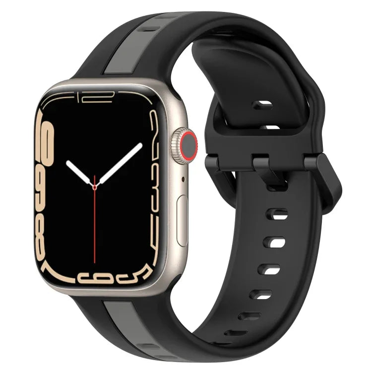 สายซิลิโคน Two-Color Loop Buckle สำหรับ Apple Watch Ultra 49mm, สำหรับ Apple Watch Series 8&7 45mm, สำหรับ Apple Watch Series 8&7 41mm