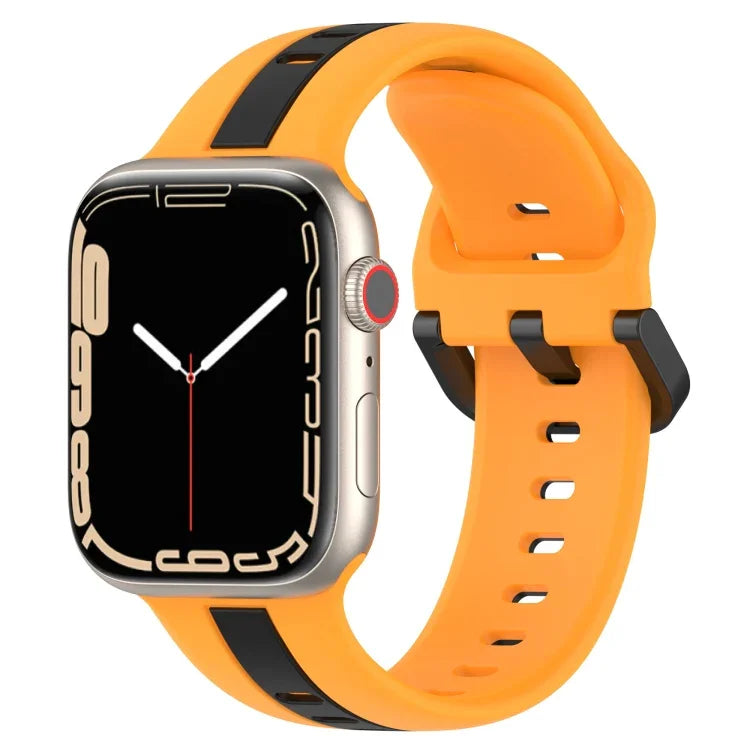 สายซิลิโคน Two-Color Loop Buckle สำหรับ Apple Watch Ultra 49mm, สำหรับ Apple Watch Series 8&7 45mm, สำหรับ Apple Watch Series 8&7 41mm