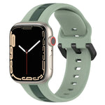 สายซิลิโคน Two-Color Loop Buckle สำหรับ Apple Watch Ultra 49mm, สำหรับ Apple Watch Series 8&7 45mm, สำหรับ Apple Watch Series 8&7 41mm