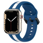 สายซิลิโคน Two-Color Loop Buckle สำหรับ Apple Watch Ultra 49mm, สำหรับ Apple Watch Series 8&7 45mm, สำหรับ Apple Watch Series 8&7 41mm