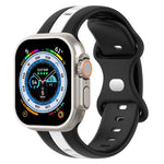 สายซิลิโคนสองสี Butterfly Buckle สำหรับ Apple Watch Ultra 49mm, สำหรับ Apple Watch Series 8&7 45mm, สำหรับ Apple Watch Series 8&7 41mm