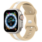 สายซิลิโคนสองสี Butterfly Buckle สำหรับ Apple Watch Ultra 49mm, สำหรับ Apple Watch Series 8&7 45mm, สำหรับ Apple Watch Series 8&7 41mm