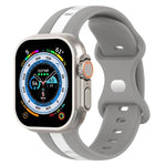 สายซิลิโคนสองสี Butterfly Buckle สำหรับ Apple Watch Ultra 49mm, สำหรับ Apple Watch Series 8&7 45mm, สำหรับ Apple Watch Series 8&7 41mm