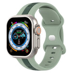 สายซิลิโคนสองสี Butterfly Buckle สำหรับ Apple Watch Ultra 49mm, สำหรับ Apple Watch Series 8&7 45mm, สำหรับ Apple Watch Series 8&7 41mm
