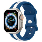 สายซิลิโคนสองสี Butterfly Buckle สำหรับ Apple Watch Ultra 49mm, สำหรับ Apple Watch Series 8&7 45mm, สำหรับ Apple Watch Series 8&7 41mm