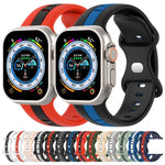 สายซิลิโคนสองสี Butterfly Buckle สำหรับ Apple Watch Ultra 49mm, สำหรับ Apple Watch Series 8&7 45mm, สำหรับ Apple Watch Series 8&7 41mm