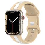 สายซิลิโคนสองสี Butterfly Buckle สำหรับ Apple Watch Ultra 49mm, สำหรับ Apple Watch Series 8&7 45mm, สำหรับ Apple Watch Series 8&7 41mm