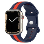 สายซิลิโคนสองสี Butterfly Buckle สำหรับ Apple Watch Ultra 49mm, สำหรับ Apple Watch Series 8&7 45mm, สำหรับ Apple Watch Series 8&7 41mm
