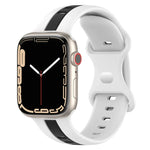 สายซิลิโคนสองสี Butterfly Buckle สำหรับ Apple Watch Ultra 49mm, สำหรับ Apple Watch Series 8&7 45mm, สำหรับ Apple Watch Series 8&7 41mm