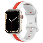 สายซิลิโคนสองสี Butterfly Buckle สำหรับ Apple Watch Ultra 49mm, สำหรับ Apple Watch Series 8&7 45mm, สำหรับ Apple Watch Series 8&7 41mm