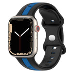 สายซิลิโคนสองสี Butterfly Buckle สำหรับ Apple Watch Ultra 49mm, สำหรับ Apple Watch Series 8&7 45mm, สำหรับ Apple Watch Series 8&7 41mm