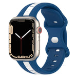 สายซิลิโคนสองสี Butterfly Buckle สำหรับ Apple Watch Ultra 49mm, สำหรับ Apple Watch Series 8&7 45mm, สำหรับ Apple Watch Series 8&7 41mm