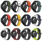 สายรัดนาฬิกาซิลิโคนสองสีแบบขอบนูน 20mm สำหรับ Samsung Galaxy Watch 6 40mm, สำหรับ Samsung Galaxy Watch 6 Classic 43mm