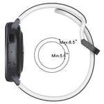 สายรัดนาฬิกาซิลิโคนสองสีแบบขอบนูน 20mm สำหรับ Samsung Galaxy Watch 6 40mm, สำหรับ Samsung Galaxy Watch 6 Classic 43mm