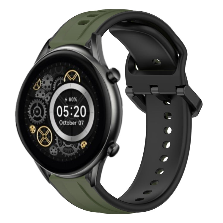22mm Convex Loop Two-Color Silicone Watch Band, For Xiaomi Haylou RT2 LS10, For  Xiaomi Haylou RS4 LS12