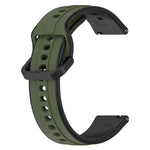 22mm Convex Loop Two-Color Silicone Watch Band, For Xiaomi Haylou RT2 LS10, For  Xiaomi Haylou RS4 LS12