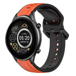22mm Convex Loop Two-Color Silicone Watch Band, For Xiaomi Haylou RT2 LS10, For  Xiaomi Haylou RS4 LS12